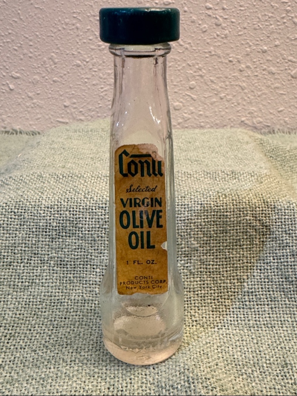 Conti Selected Virgin Olive Oil in Glass Bottle with Original Lid and Label